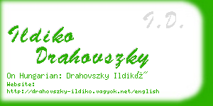 ildiko drahovszky business card